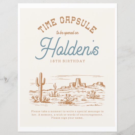 8x10 Cowboy Time Kapselunterschrift (Vorderseite)