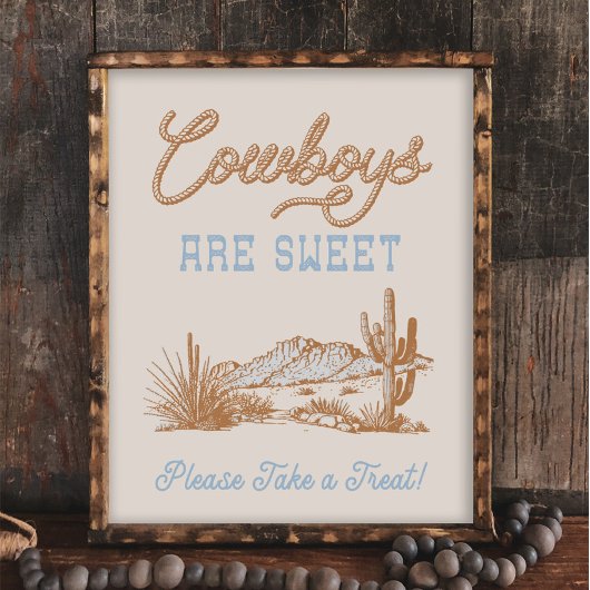 8x10 Cowboys sind Sweet Western Sign