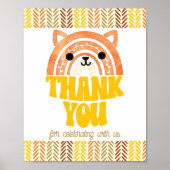 8x10 Danke Boho Woodland Fox Geburtstag Poster (Vorne)