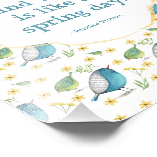 8x10 Druck - Zitat über Freundlichkeit (Ecke)