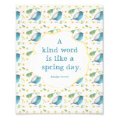 8x10 Druck - Zitat über Freundlichkeit (Vorne)