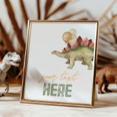 8x10 Editable Dinosaurier Party Signierung