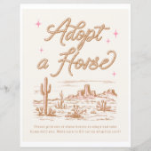 8x10 Ein Pferd Adoptieren Schild (Vorderseite)
