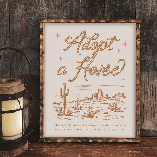 8x10 Ein Pferd Adoptieren Schild