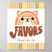 8x10 Favors Boho Woodland Fox Geburtstag Poster (Vorne)
