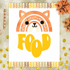 8x10 Food Station Boho Woodland Fox Geburtstag Poster