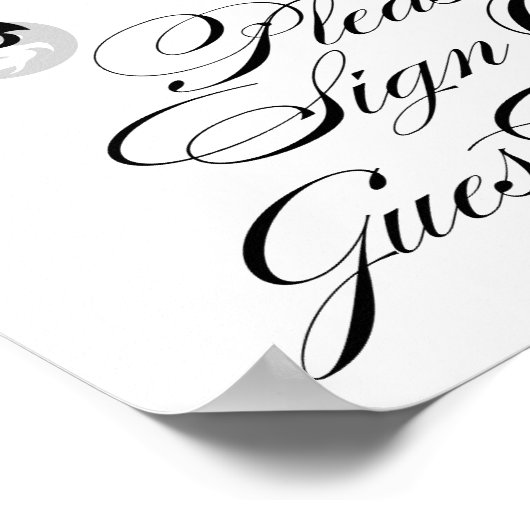 8x10 Geblüht Unterschreiben Unser Gästebuch für Fr (Ecke)