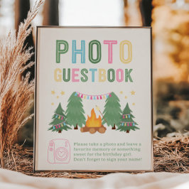 8x10 Girl's Camping Foto Guest Book Sign