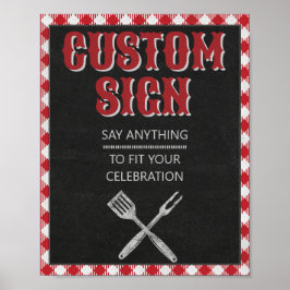 8x10 GRILLEN im Hinterhof Benutzerdefiniertes Tabe Poster