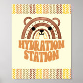 8x10 Hydratation Station Boho Woodland Bären Gebur Poster (Vorne)