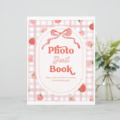 8x10 Inch Berry Foto Guest Book Sign (Stehend Vorderseite)