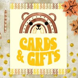 8x10 Karten & Geschenke Boho Woodland Bären Geburt Poster
