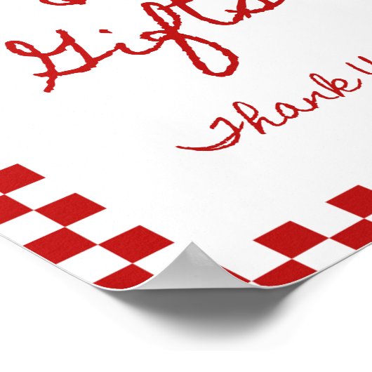 8x10" Karten und Geschenke Eigenhändiger Schriftar Poster (Ecke)