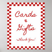 8x10" Karten und Geschenke Eigenhändiger Schriftar Poster (Vorne)