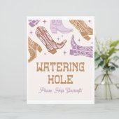 8x10 Lila Cowgirl Watering Hole-Zeichen (Stehend Vorderseite)