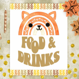 8x10 Nahrungsmittel und Getränke Boho Woodland Fox Poster