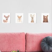 8x10 Niedliche Waldtiere aus Wäldern Bilderwand Sets (Wohnzimmer)