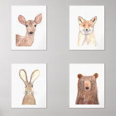 8x10 Niedliche Waldtiere aus Wäldern Bilderwand Sets (Vorderseite)