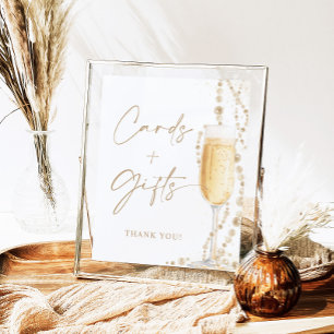 8x10" Perlen und Prosecco Karten und Geschenkgutsc Poster