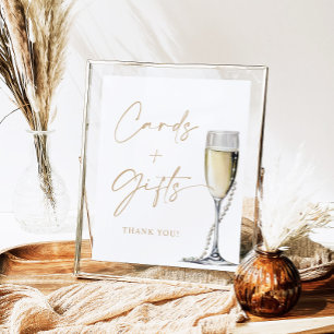 8x10" Perlen und Prosecco Karten und Geschenkgutsc Poster