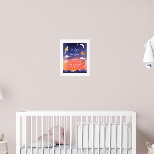8x10 Print - Kinderabendgebet Poster (Kinderzimmer 2)