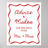 8x10" Ratschläge und Wünsche Handgeschriebenes Bra Poster (Vorne)