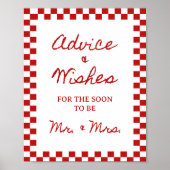 8x10" Ratschläge und Wünsche Handgeschriebenes Bra Poster (Vorne)