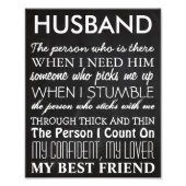 8x10 Regeln für die Hochzeit von Ehemann Word Art Fotodruck (Vorne)