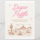 8x10 Rosa Western Windeln Raffle-Zeichen (Vorderseite)