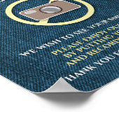 8x10 Rustikaler Ländereien Unplugged Wedding Sign Poster (Ecke)