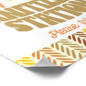 8x10 Sanitizer Station Boho Woodland Fox Geburtsta Poster (Ecke)