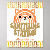 8x10 Sanitizer Station Boho Woodland Fox Geburtsta Poster (Vorne)
