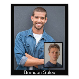 8x10 Schauspiel Headshots für Casting Calls | Einf Fotodruck