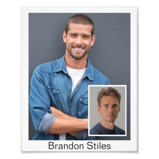 8x10 Schauspiel Headshots für Casting Calls | Einf Fotodruck (Vorne)