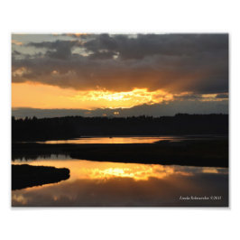 8X10 Sonnenuntergangsreflektion Fotodruck