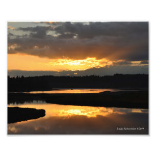 8X10 Sonnenuntergangsreflektion Fotodruck