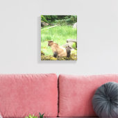 8x10 Starke Canvas Print mit Grizzly Bär & cub Leinwanddruck (Insitu (Wohnzimmer))