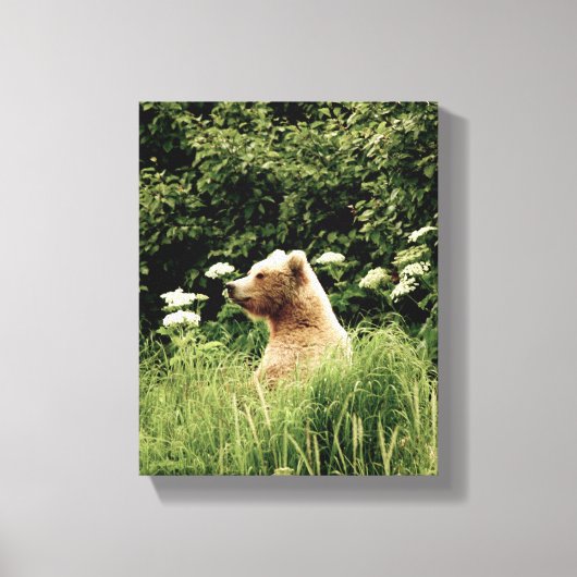 8x10 Starke Canvas Print mit Grizzlybär Leinwanddruck (Vorderseite)