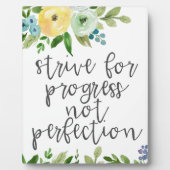 8x10 Streben nach Fortschritt nicht perfekt Fotoplatte (Vorderseite)