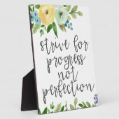 8x10 Streben nach Fortschritt nicht perfekt Fotoplatte (Seite)