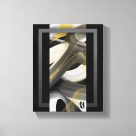 8x10" Trend Abstrakt Art Leinwand Schwarz-weiß Gol
