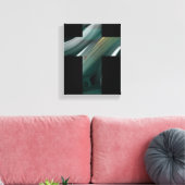 8x10" Trend Abstrakt Art Leinwand Schwarz-weiß grü (Insitu (Wohnzimmer))