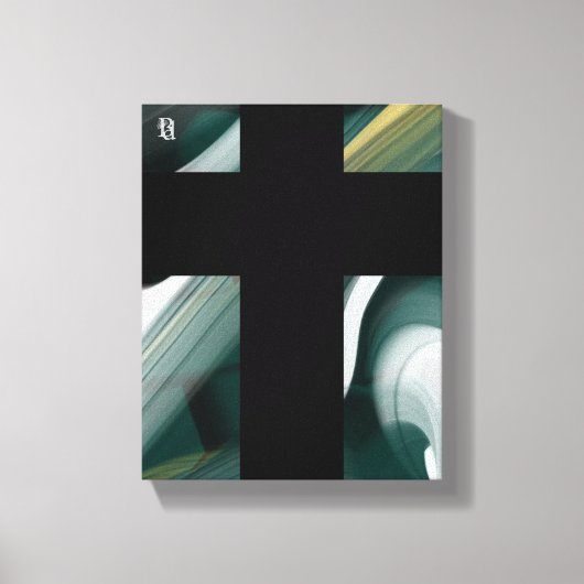 8x10" Trend Abstrakt Art Leinwand Schwarz-weiß grü (Vorderseite)