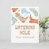 8x10 Western Wasserloch-Zeichen (Stehend Vorderseite)