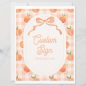 8x10 Zoll-Zeichen für benutzerdefinierte Pfirsichz (Vorderseite)