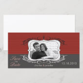 8x4" Chic Deko Red Ankündigung Datum freihalten (Vorne/Hinten)