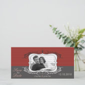 8x4" Chic Deko Red Ankündigung Datum freihalten (Stehend Vorderseite)