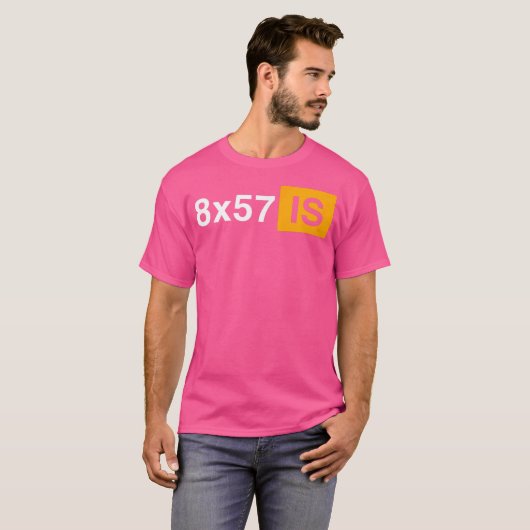 8X57 ist ein historisches Ordnance-Gewehrjagd Ammo T-Shirt (Vorne ganz)
