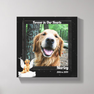 8x8 Golden Retreiver Angel Dog Pet Memorial Foto Leinwanddruck