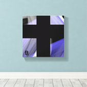 8x8" Lavendel Moon Trend Abstrakt Art Violet Leinwanddruck (Insitu (Holzboden))